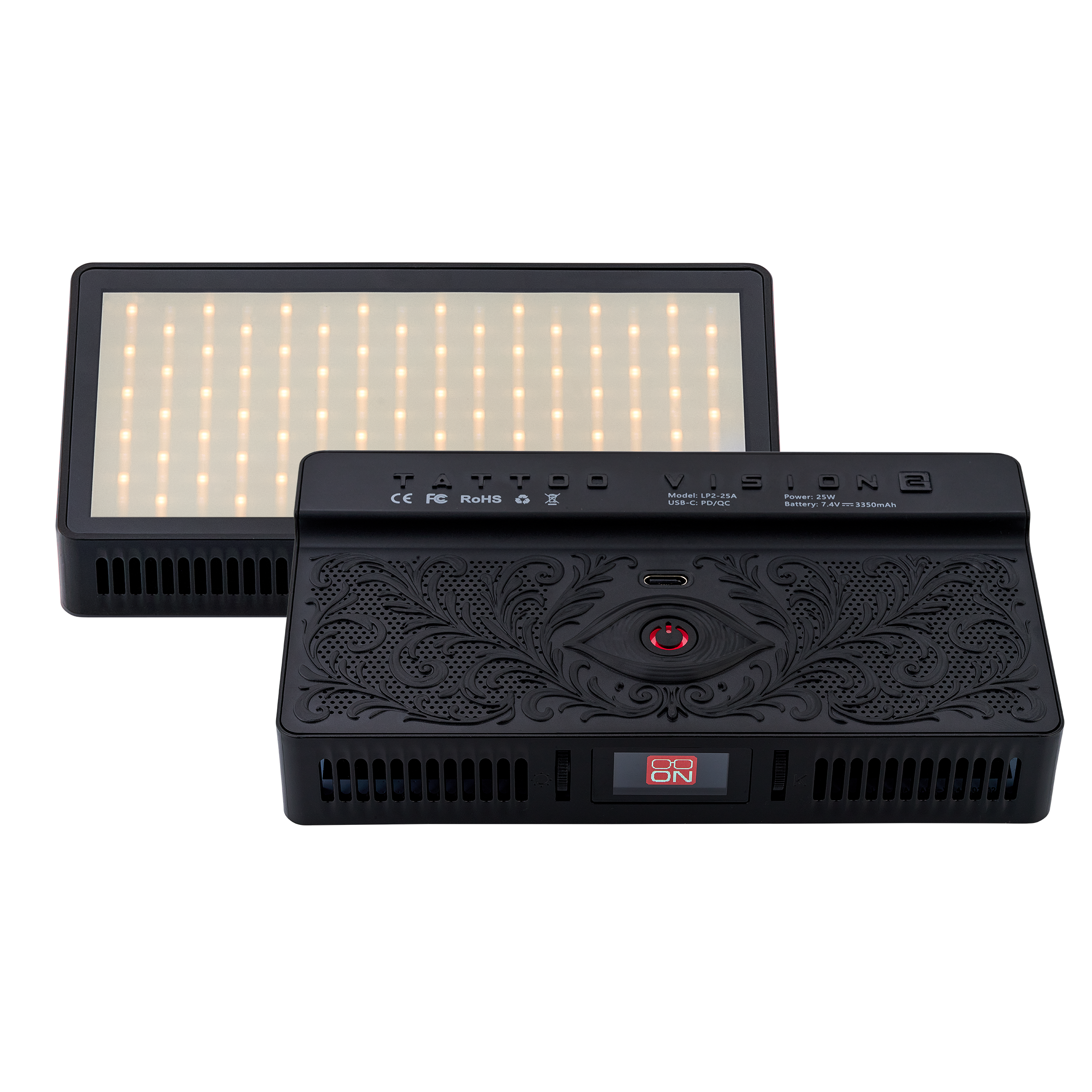 luz led 2x black